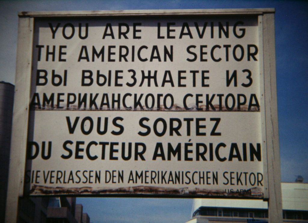 Sign at Checkpoint Charlie