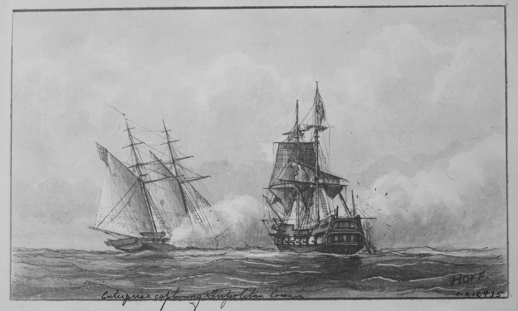 Enterprise capturing Tripolitan Corsair. 1801