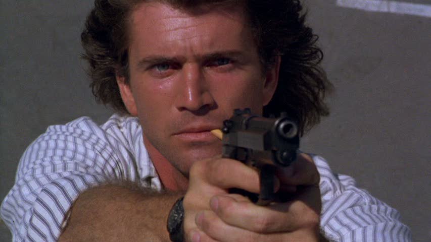 Riggs with his Beretta in Lethal Weapon