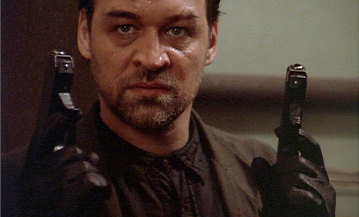 Viktor Rosta with his pair of Heckler & Koch P9S pistols