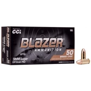 Blazer 9mm 124 GR FMJ ammo – $0.23/rd image