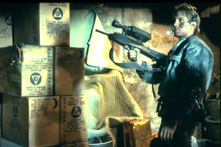 Kyle Reese with his plasma gun