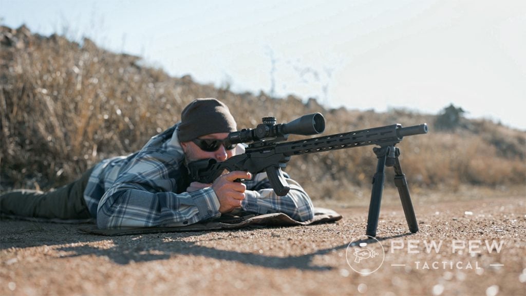 Ruger Precision Rimfire prone shoot left