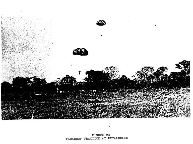 Paratroopers practicing for Bay of Pigs invasion