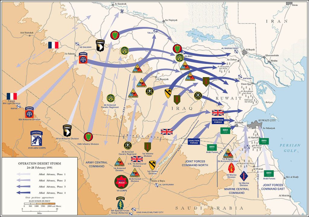 Operation Desert Storm map