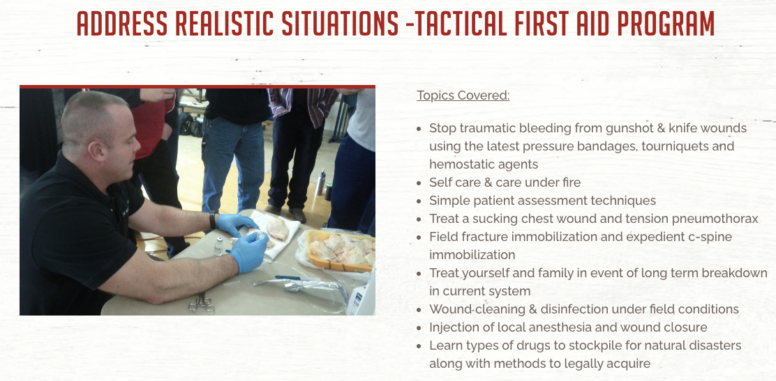 Active Response Training Tactical First Aid and System Collapse Medicine