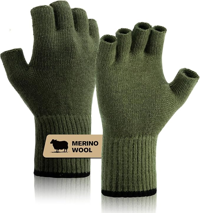 Merino Wool Fingerless Gloves