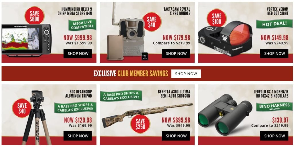 Cabela's Sale Page