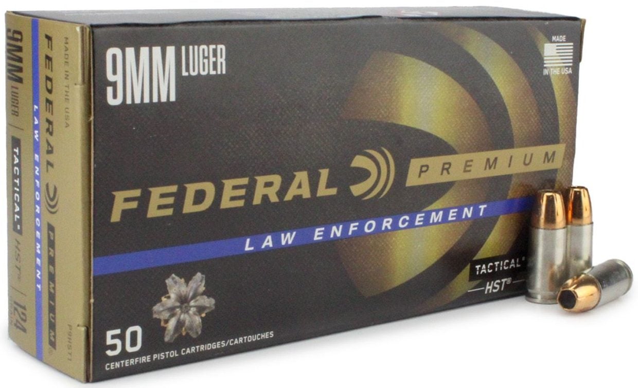 Federal Premium HST 9mm Ammo 124gr JHP