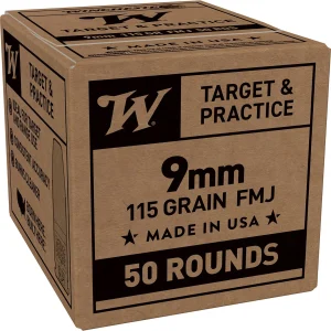 Winchester Target & Practice Service Grade 9mm 115 GR FMJ, 300rds – $61.27 w/code “TAKE5P” image