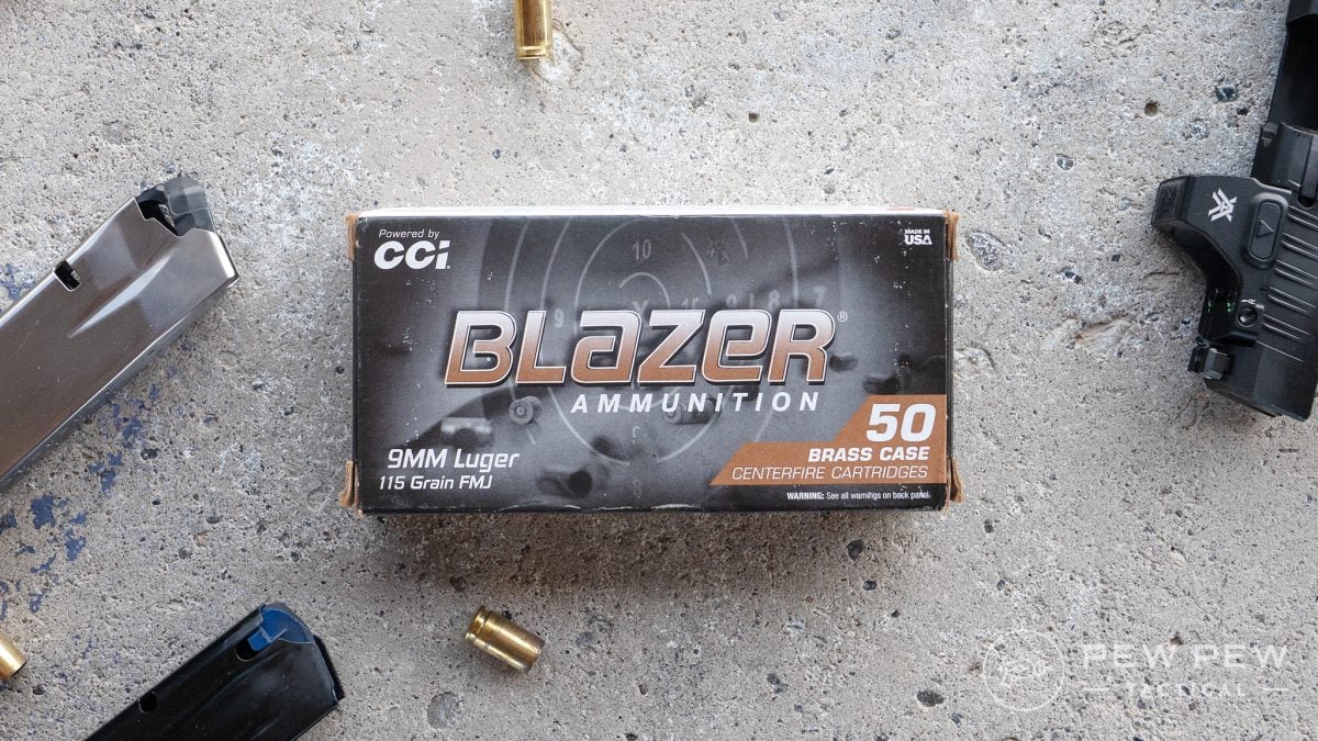 Blazer 115gr 9mm ammo