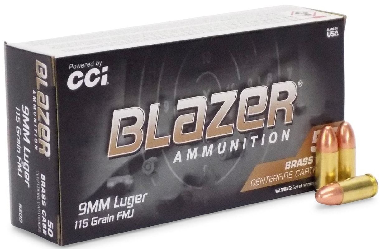 Blazer 9mm Ammo 115gr FMJ