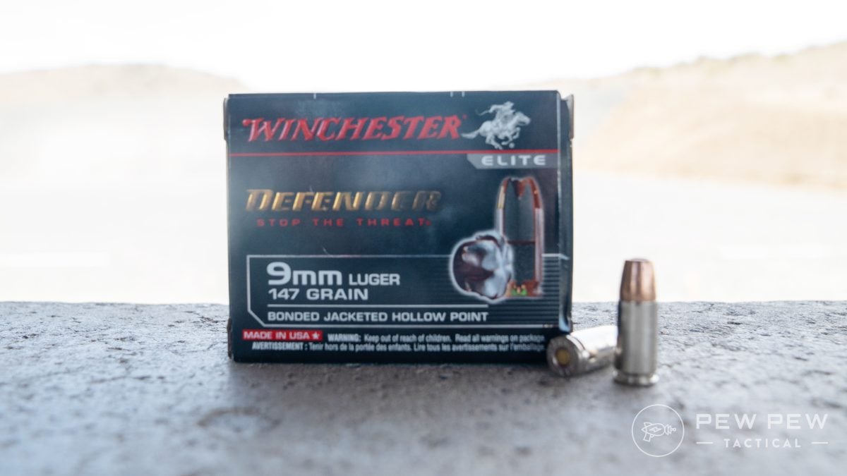 Winchester Defender 147gr 9mm ammo