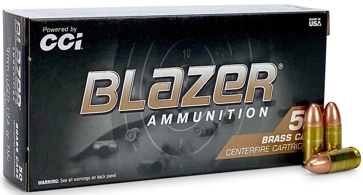 Blazer 9mm Ammo 124gr FMJ