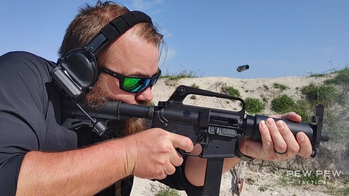 Travis shooting the H&R Retro DOE