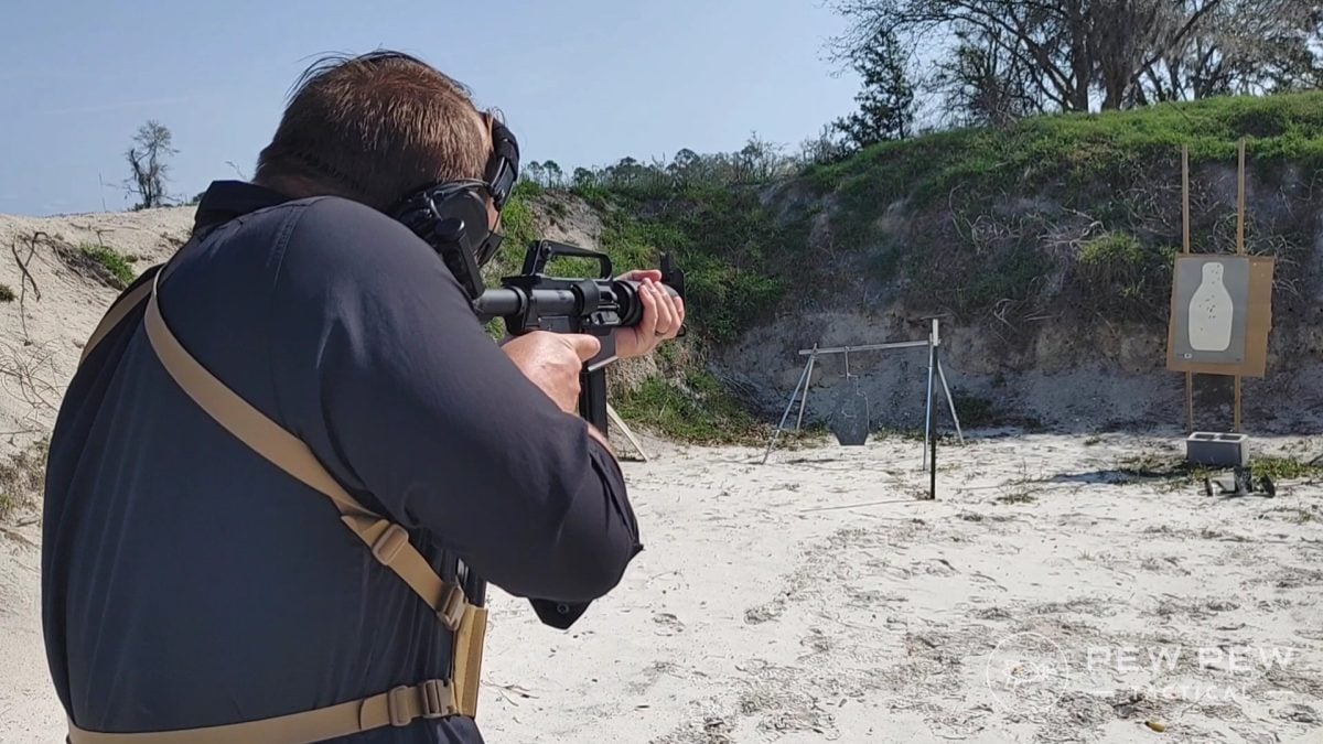 Travis shooting the H&R Retro DOE