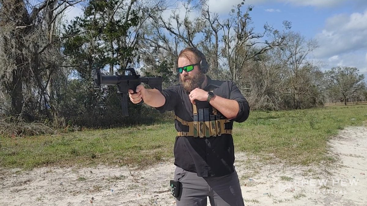Travis shooting the H&R Retro DOE