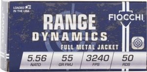 Fiocchi Range Dynamics 5.56 NATO 55 GR FMJ ammo – $0.41/rd (Free Shipping) image