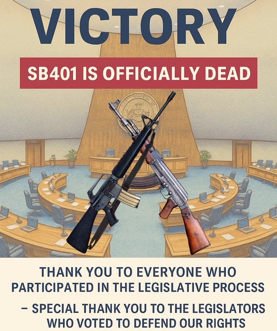 Hawaii Firearms Coalition SB 401 Dead