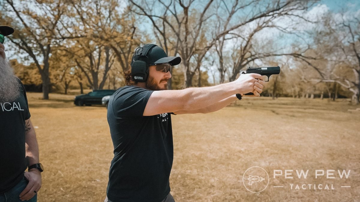 Scott shooting the IWI Jericho 941