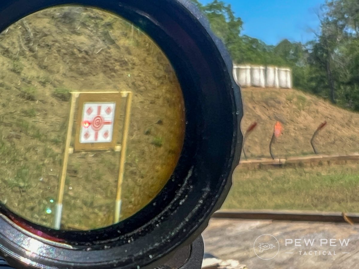 Trijicon MRO HD and 3X magnified view through