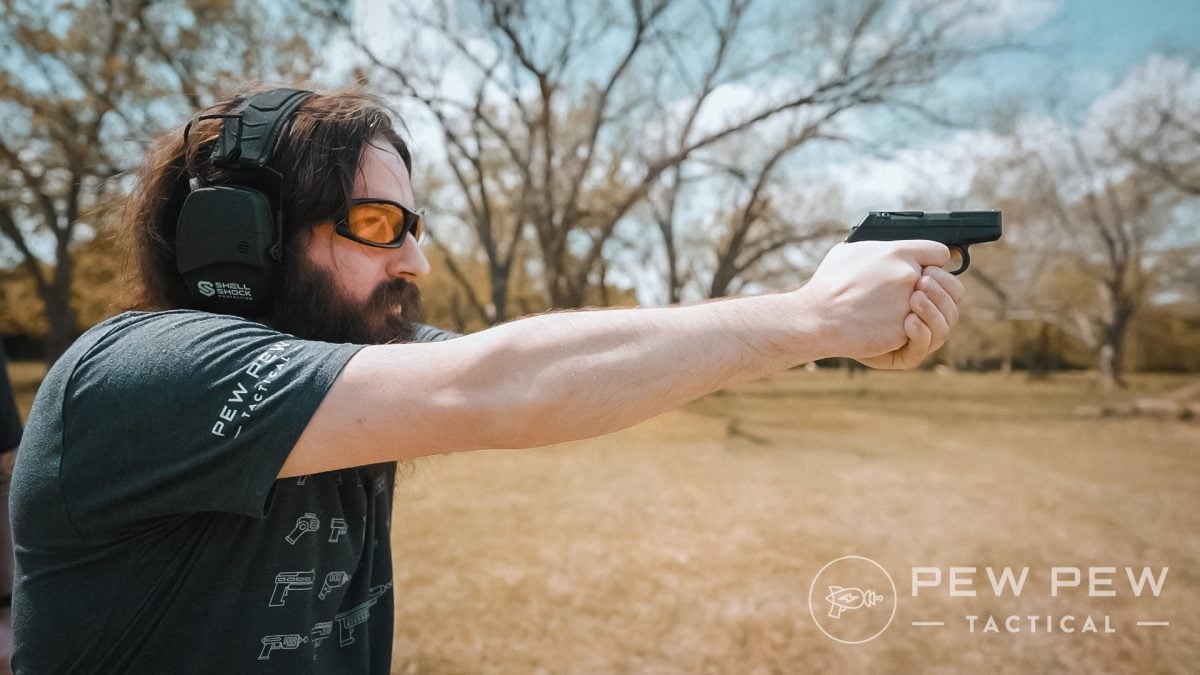 Wyatt shooting the KelTec P32