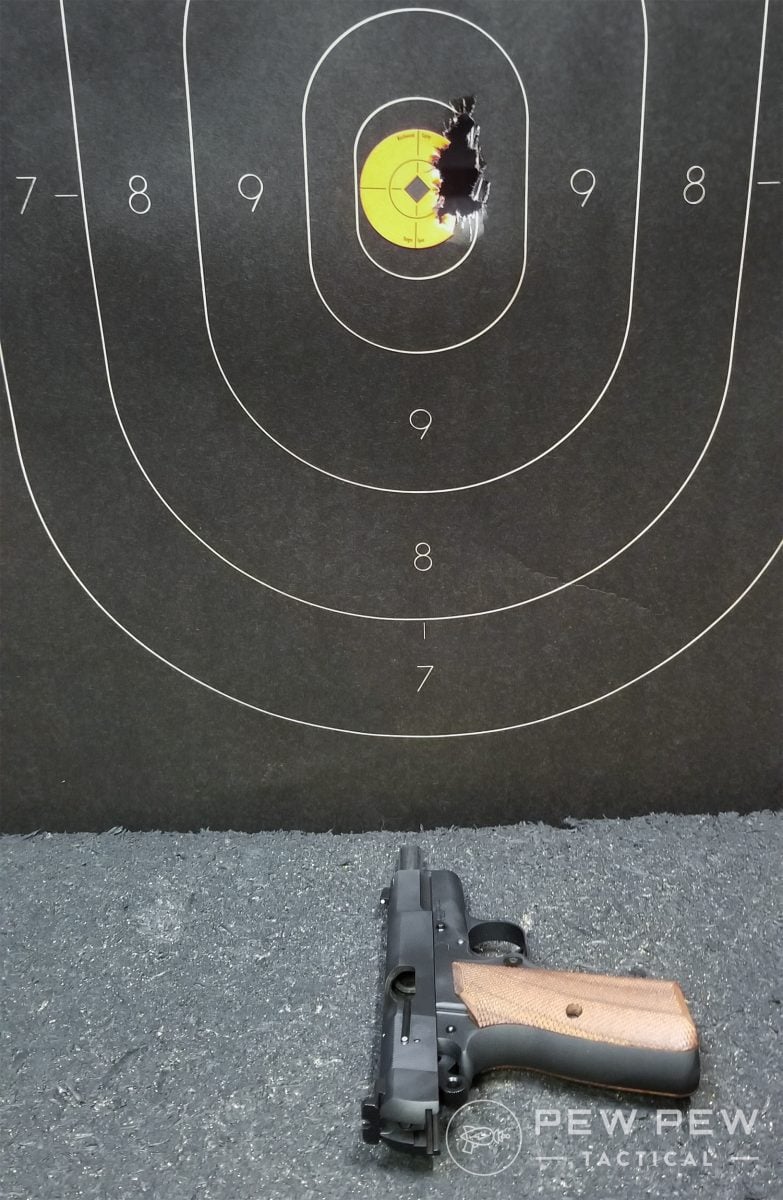 Springfield SA-35 10 yard target
