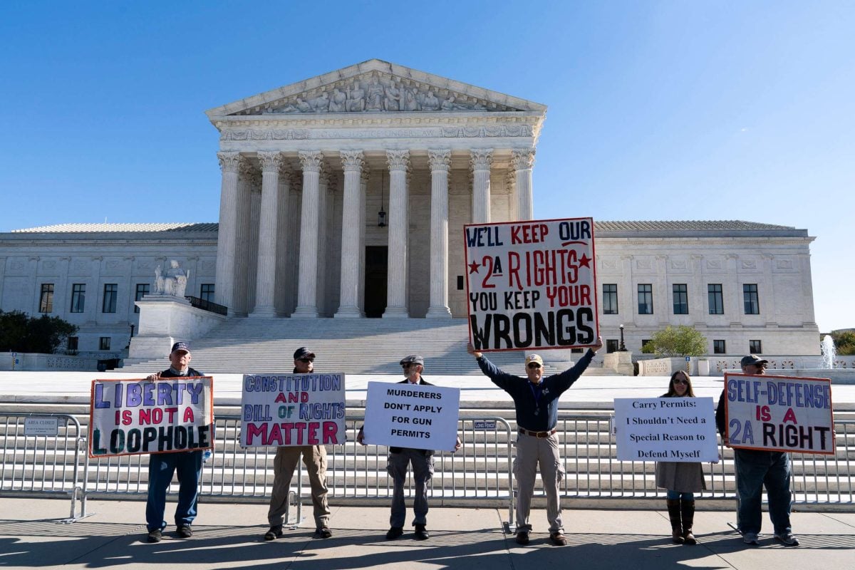 2A Protestors outside of Supreme Court