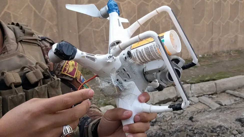 Weaponized commercial drone