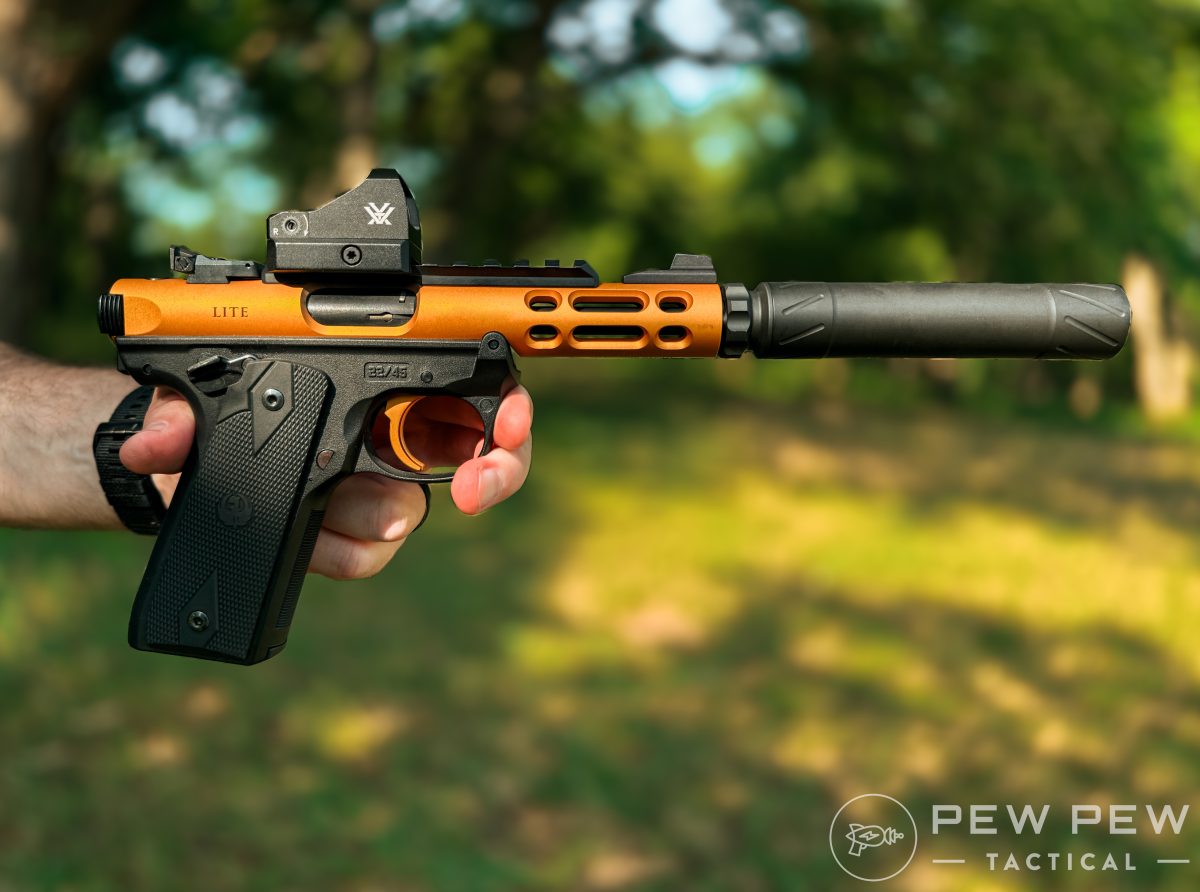 Silencer Central Banish 22 Suppressor on Ruger Mark IV