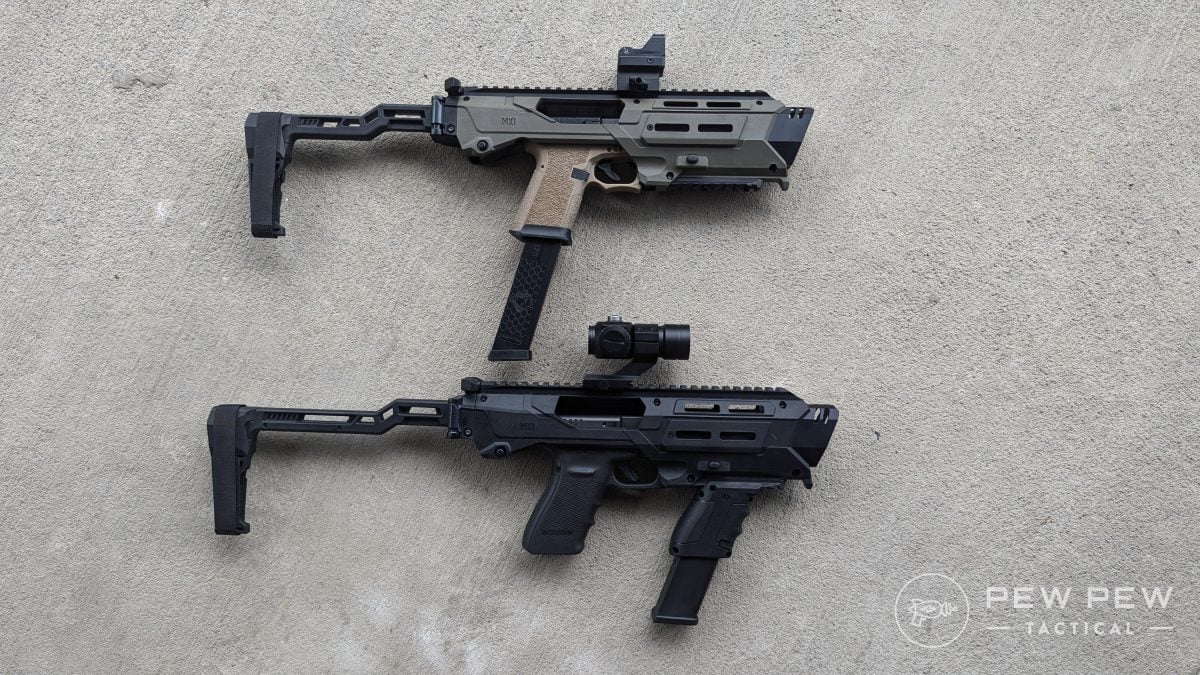 Meta Tactical MX-1 long brace vs brace