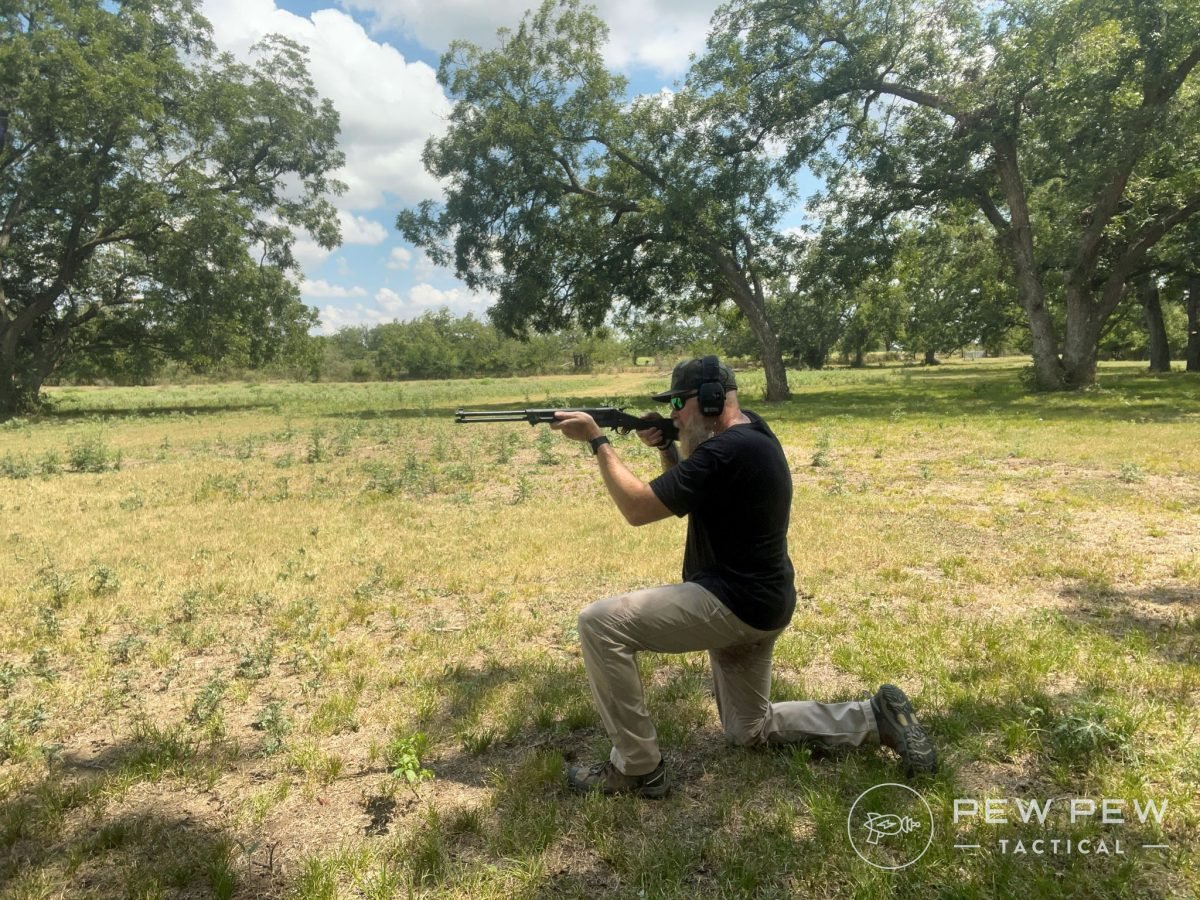 Savage 42 Takedown kneeling