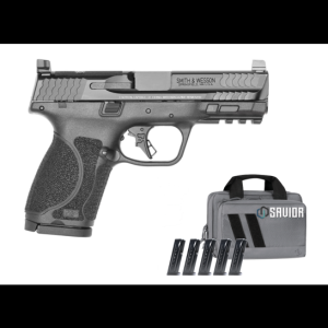 S&W M&P9 M2.0 optics-ready compact 9mm pistol bundle, (5)15rd mags, Savior bag – $479.99 image