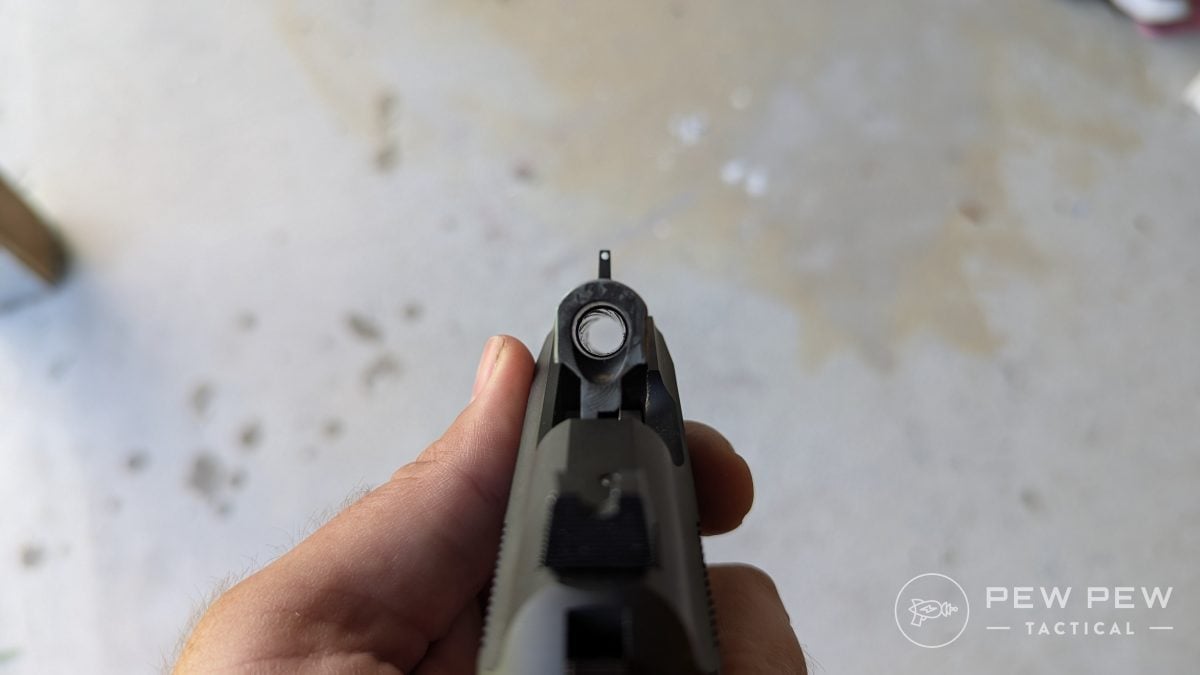 Beretta 30X down the the barrel