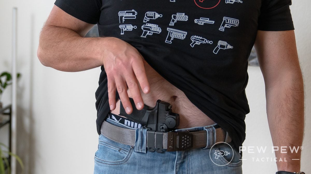 Practice drawing from a holster