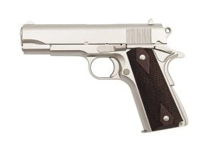 Tisas 1911 Tank Commander Nickel-Plated 9mm pistol, 4.25″ – $349.99 image