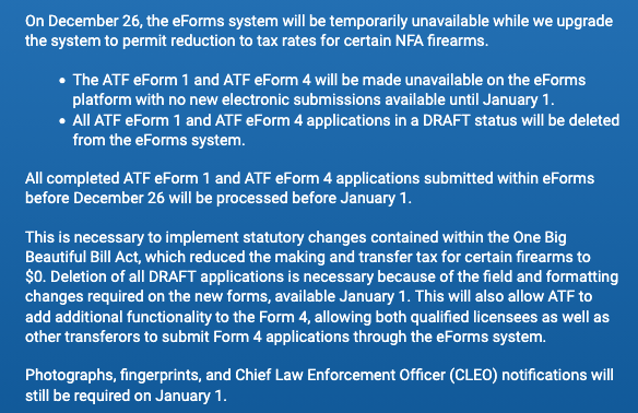 ATF eForm Log In Dec 2025