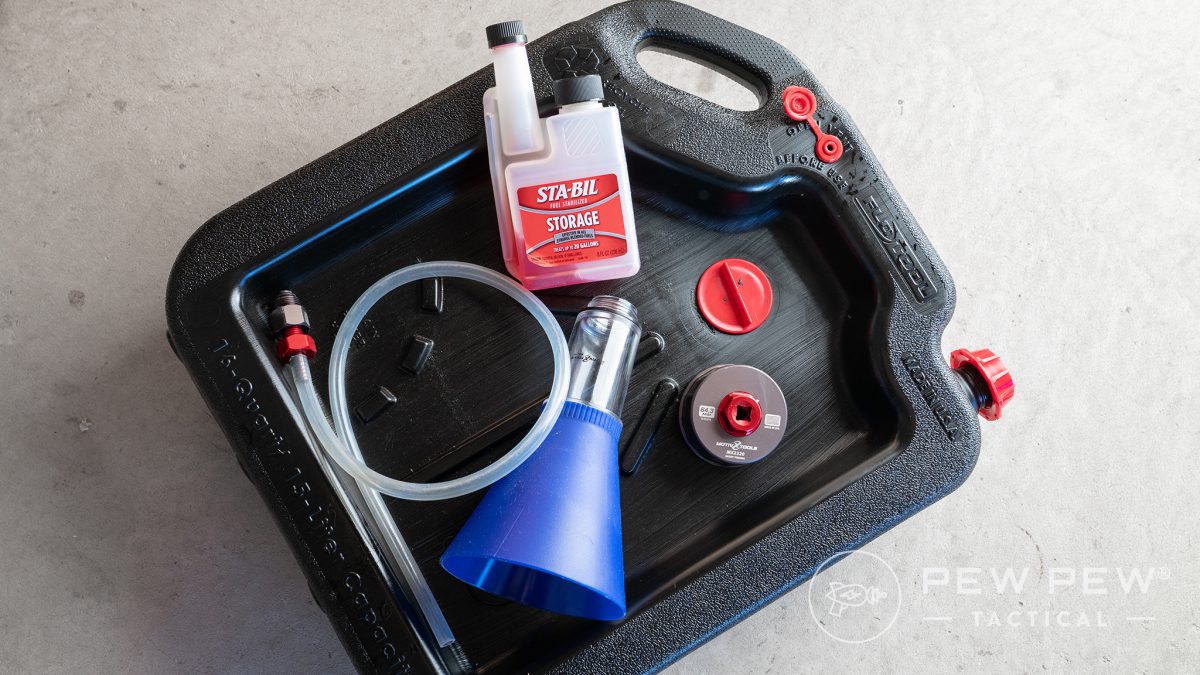 Oil change supplies and fuel stabilizer