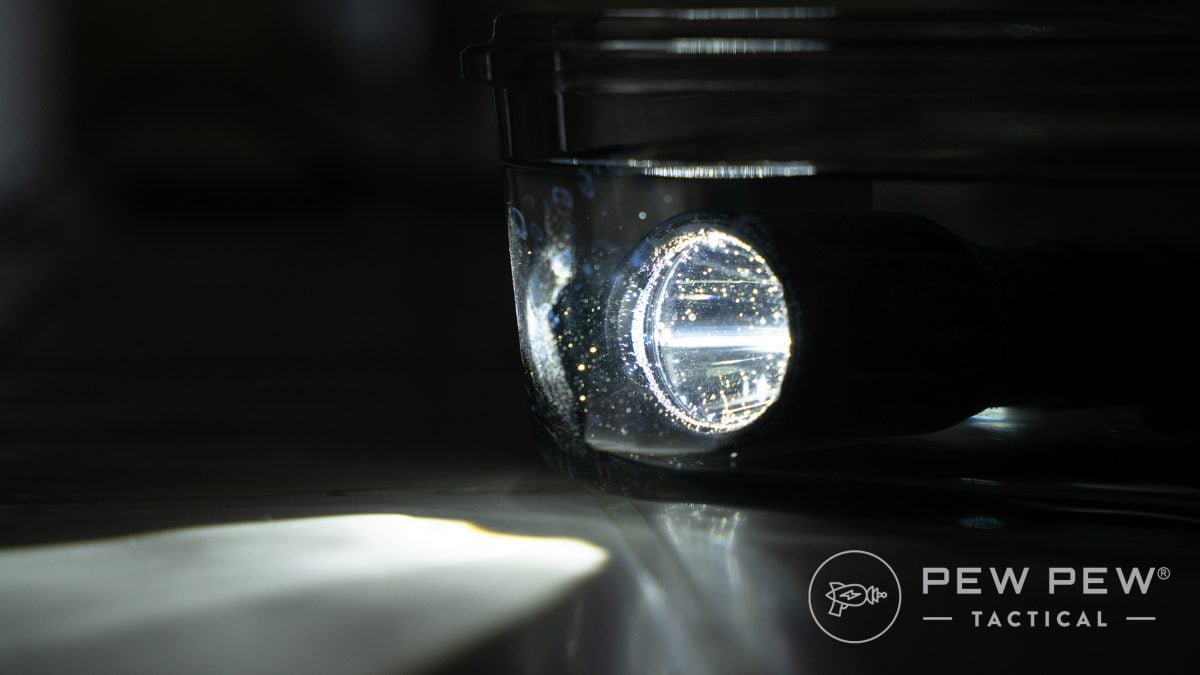 AR-15 flashlight water submersion test