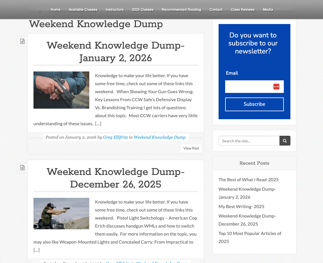 Active Response Training Weekend Knowledge Dump