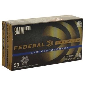 Federal Premium Law Enforcement HST 9mm 147 GR JHP, 50rds – $27.99 image
