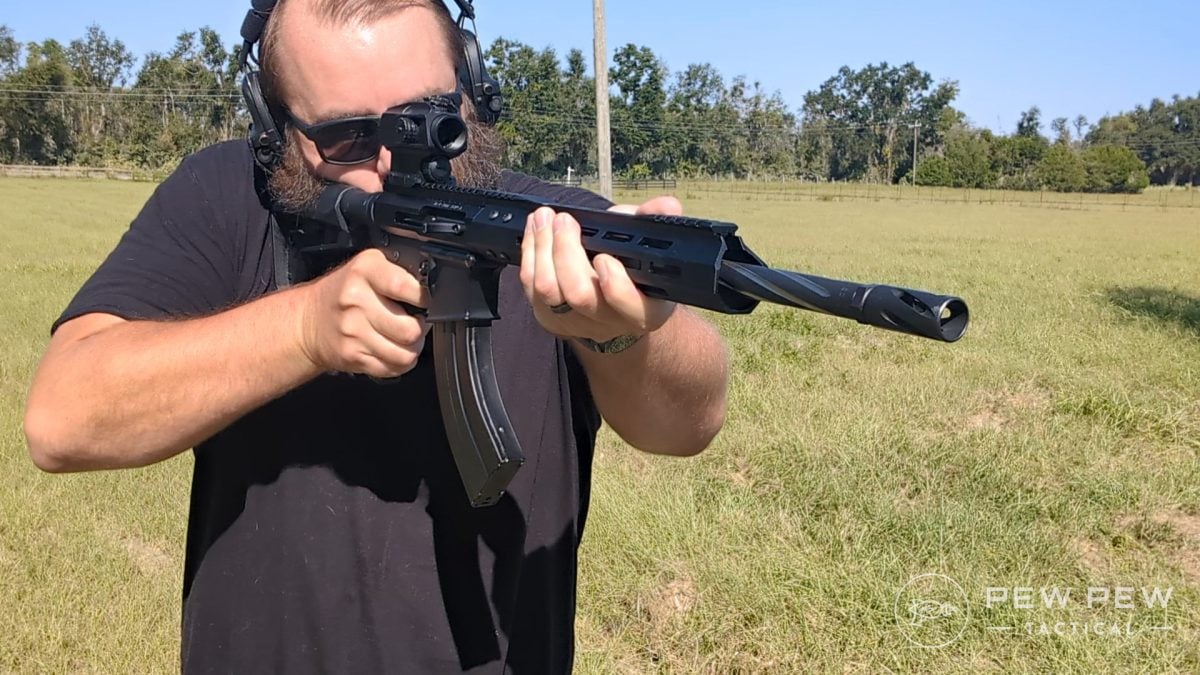 Travis shooting the BCA BC-15 7.62x39mm