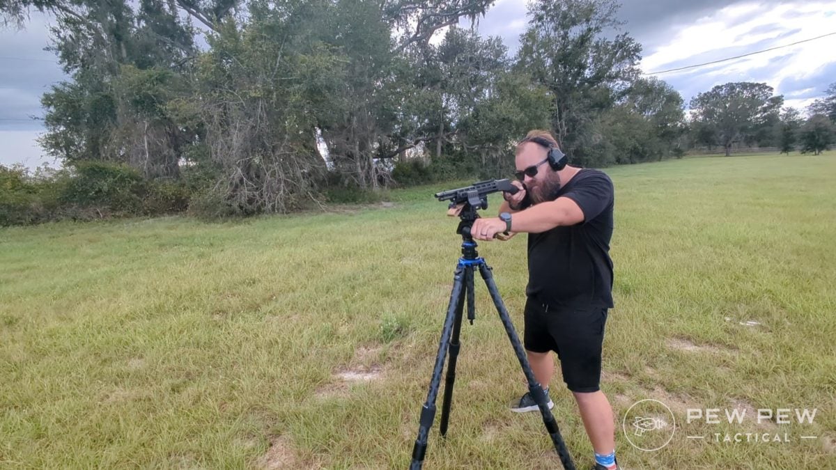 Travis shooting the Citadel Levtac 92