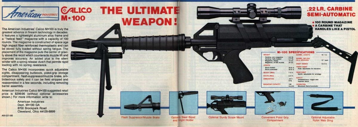 Calico M-100 Advertisement