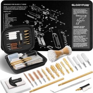 GLORYFIRE Multi-Caliber Gun Handgun Cleaning Kit w/Cleaning Mat – $20.39 image