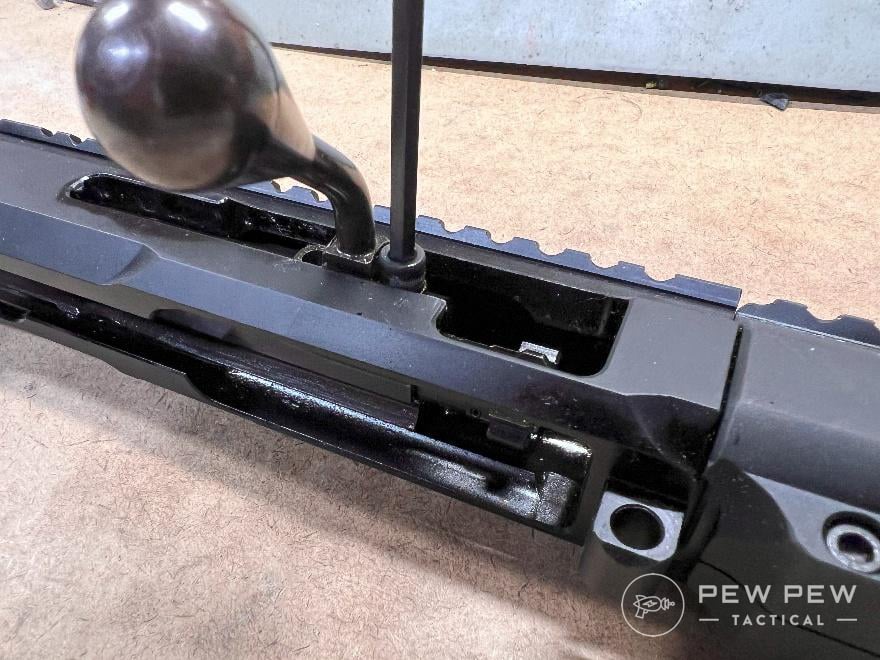 Bear Creek Arsenal bolt-action AR upper action close up