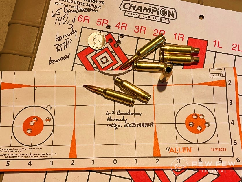 BCA Bolt Upper 6.5 Creedmoor groups