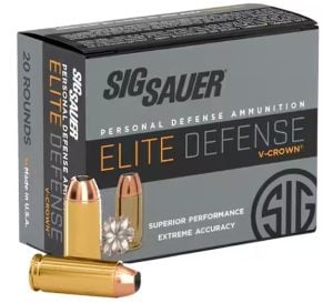 Sig Sauer 10mm 180gr V-Crown JHP Ammo, 20rds – $14.49 image