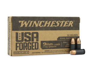 Winchester Forged Steel Case 9mm 115 GR FMJ, 250rds – $60.41 w/code “PEWPEW5P” image