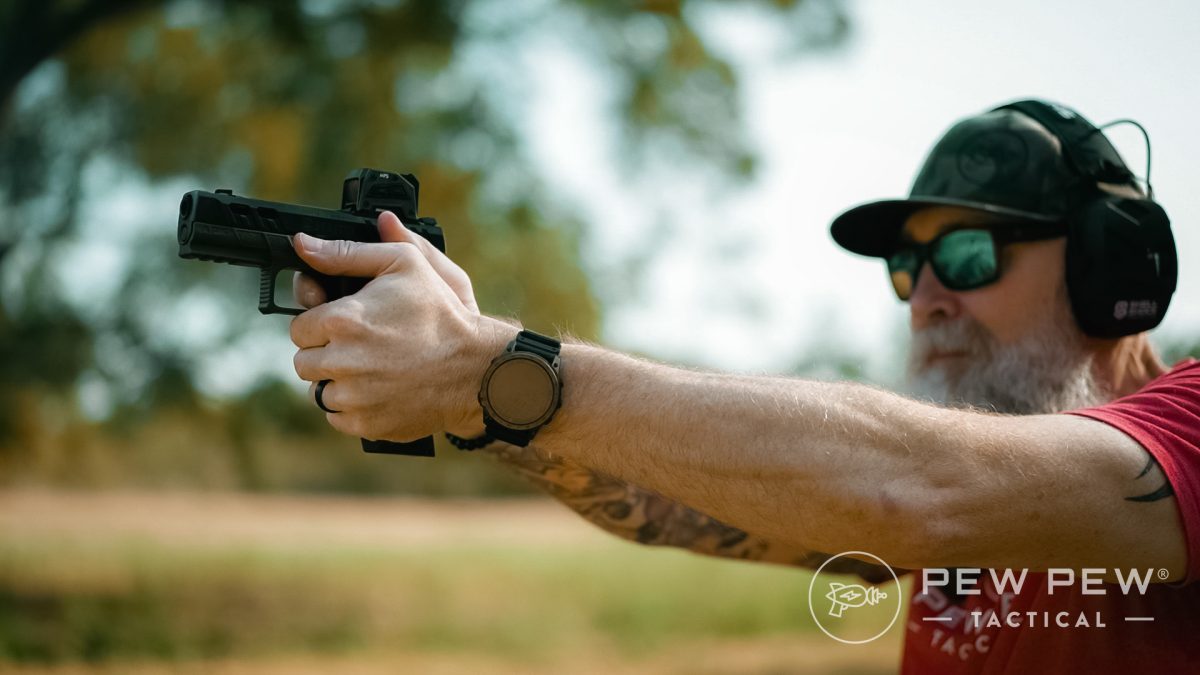 Beretta APX A1 Ported shoot left quartered